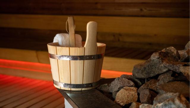 Aufguss-Eimer in der Sauna